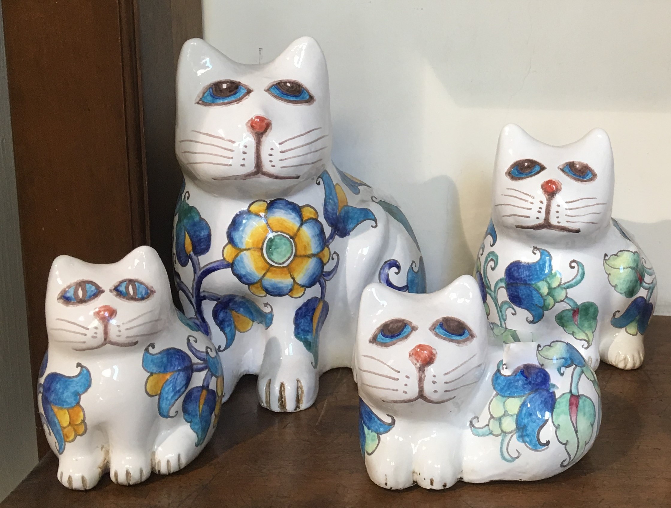 Italian Pottery , Ceramic Cats Ingat3 - Ceramiche Firenze